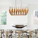 Callista 7 Light 47.5 inch Antique Gold Leaf Linear Chandelier Ceiling Light