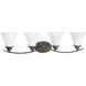 Nerissa 4 Light 33.25 inch Antique Bronze Bath Vanity Wall Light
