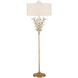 Forget-Me-Not 66 inch 100 watt Clear and Chinois Gold Leaf Floor Lamp Portable Light
