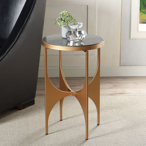 StyleCraft Home Collection SF26580DS Austin 15 inch Satin Gold Accent Table