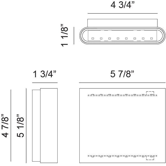 Beckett LED 5.13 inch Brushed Nickel Outdoor Wall Light
