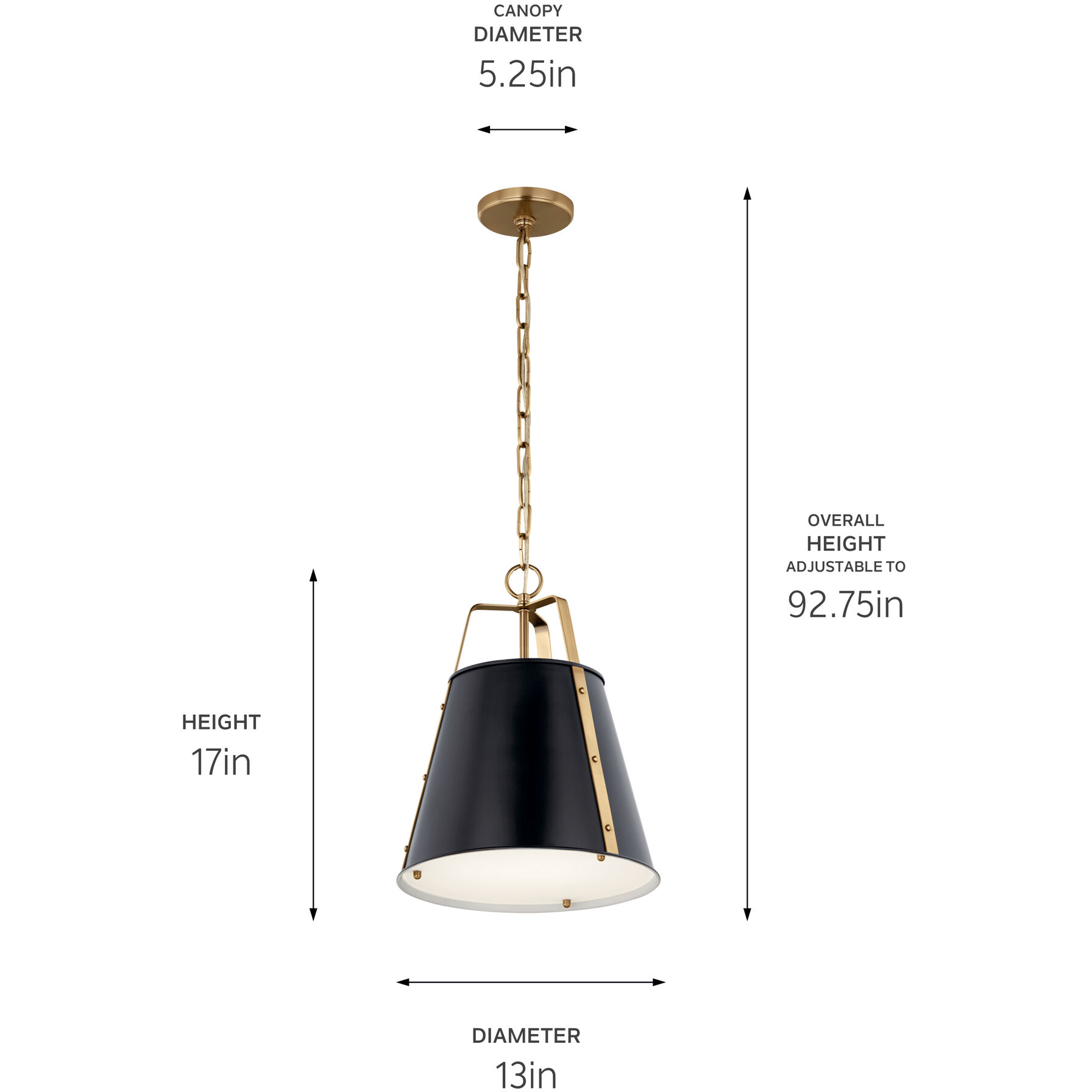 Etcher 1 Light Black Pendant Ceiling Light
