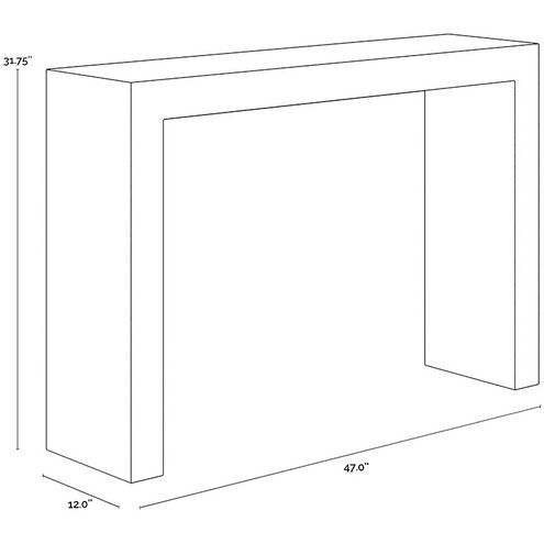 Axle 47 X 31.75 inch Grey Outdoor Console Table