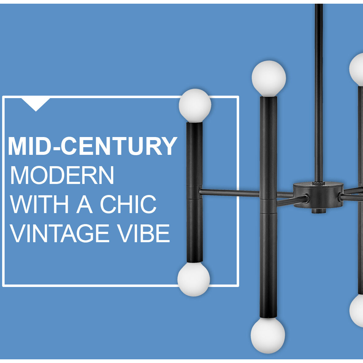 Millie LED 24 inch Black Chandelier Ceiling Light