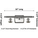 Ballston Bridal Veil 2 Light 15 inch White Polished Chrome Bath Vanity Light Wall Light