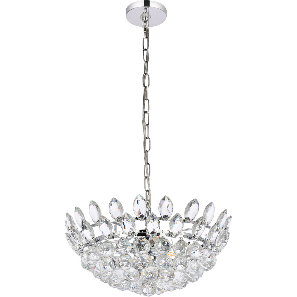 Emilia 5 Light 18 inch Chrome Pendant Ceiling Light