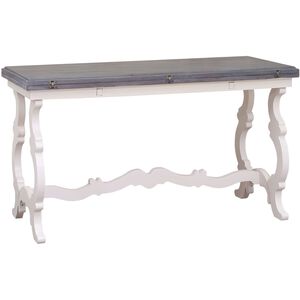 Volume 54 X 38 inch Indian White with Antique Smoke Console Table