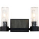 Navarre 2 Light 14 inch Black+Grey Bath Light Wall Light