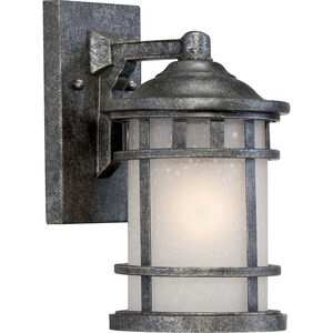 Manor 1 Light 11 inch Aged Silver Outdoor Wall Light