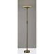 Solar 71 inch 24.00 watt Antique Brass Torchiere Portable Light