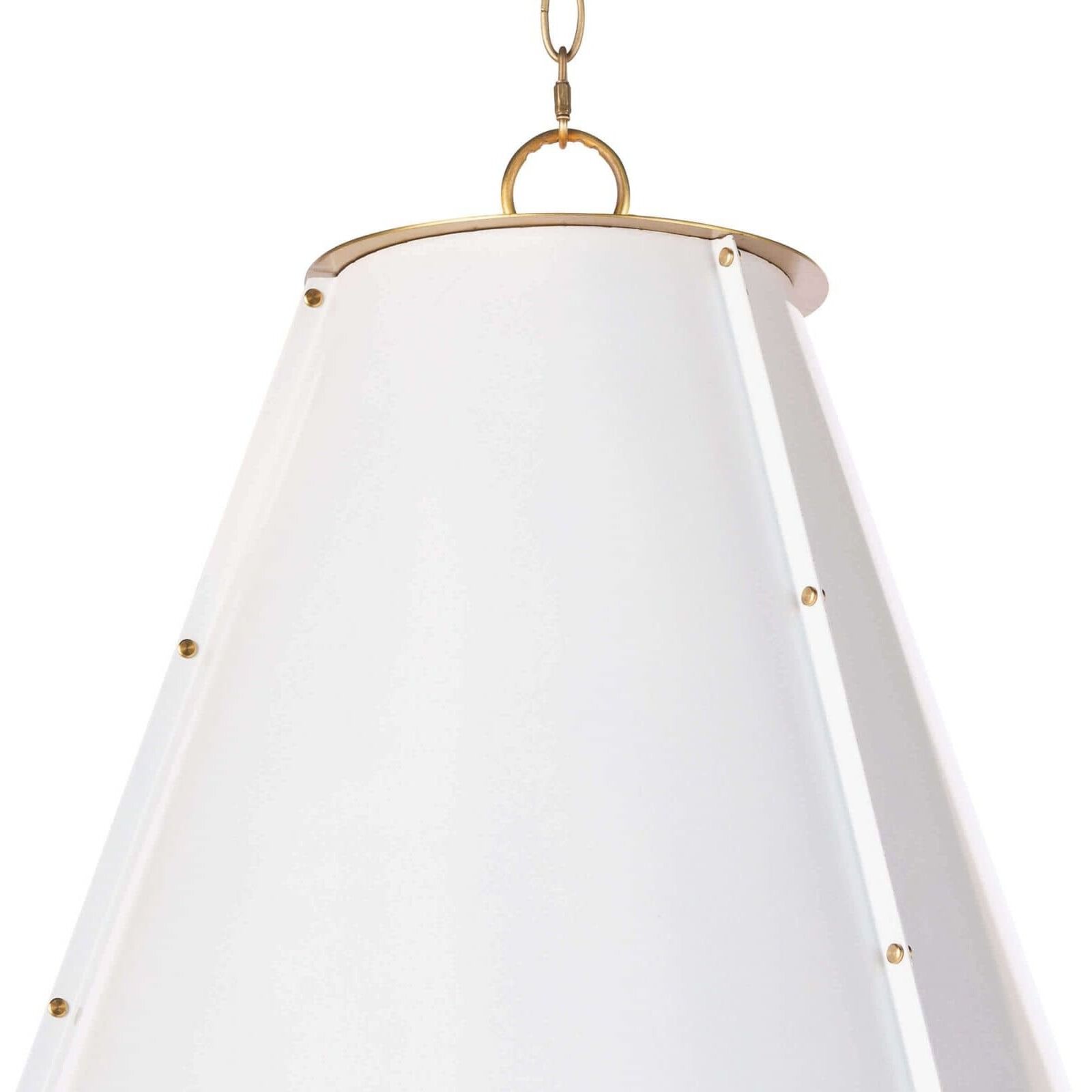 French Maid 3 Light 25.5 inch White and Natural Brass Chandelier Ceiling Light, Large