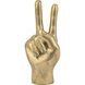 Peace Sign Antique Brass Decorative Object