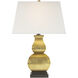 Chapman & Myers Fang Gourd 27 inch 150 watt Antique-Burnished Brass Table Lamp Portable Light in Linen