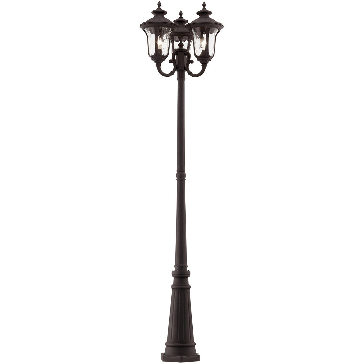 Oxford 3 Light 87 inch Bronze Outdoor 3 Head Post