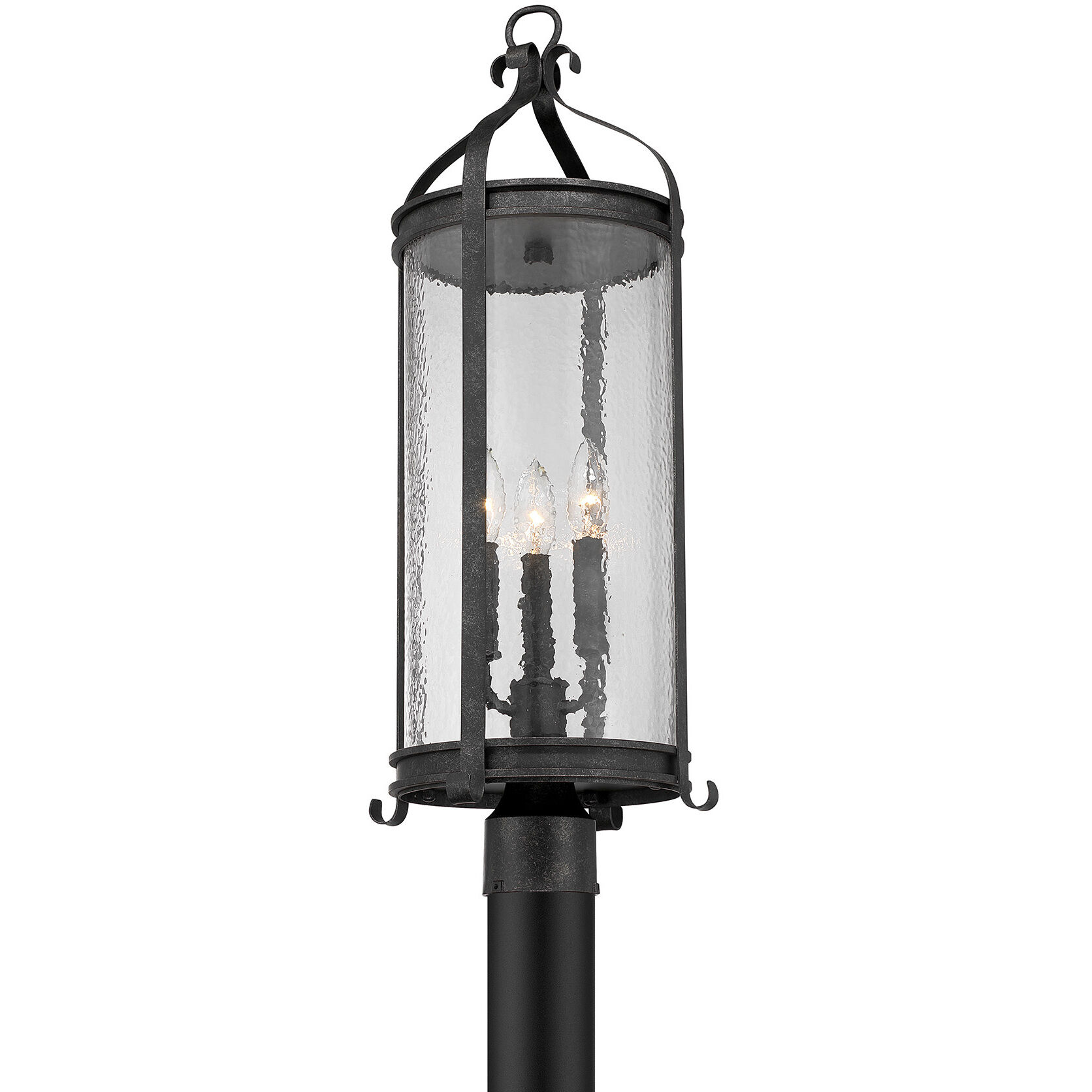 Preston 3 Light 26.5 inch Iron Oxide Outdoor Post Lantern