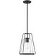 Farmhouse 1 Light 11.5 inch Matte Black Outdoor Hanging Lantern