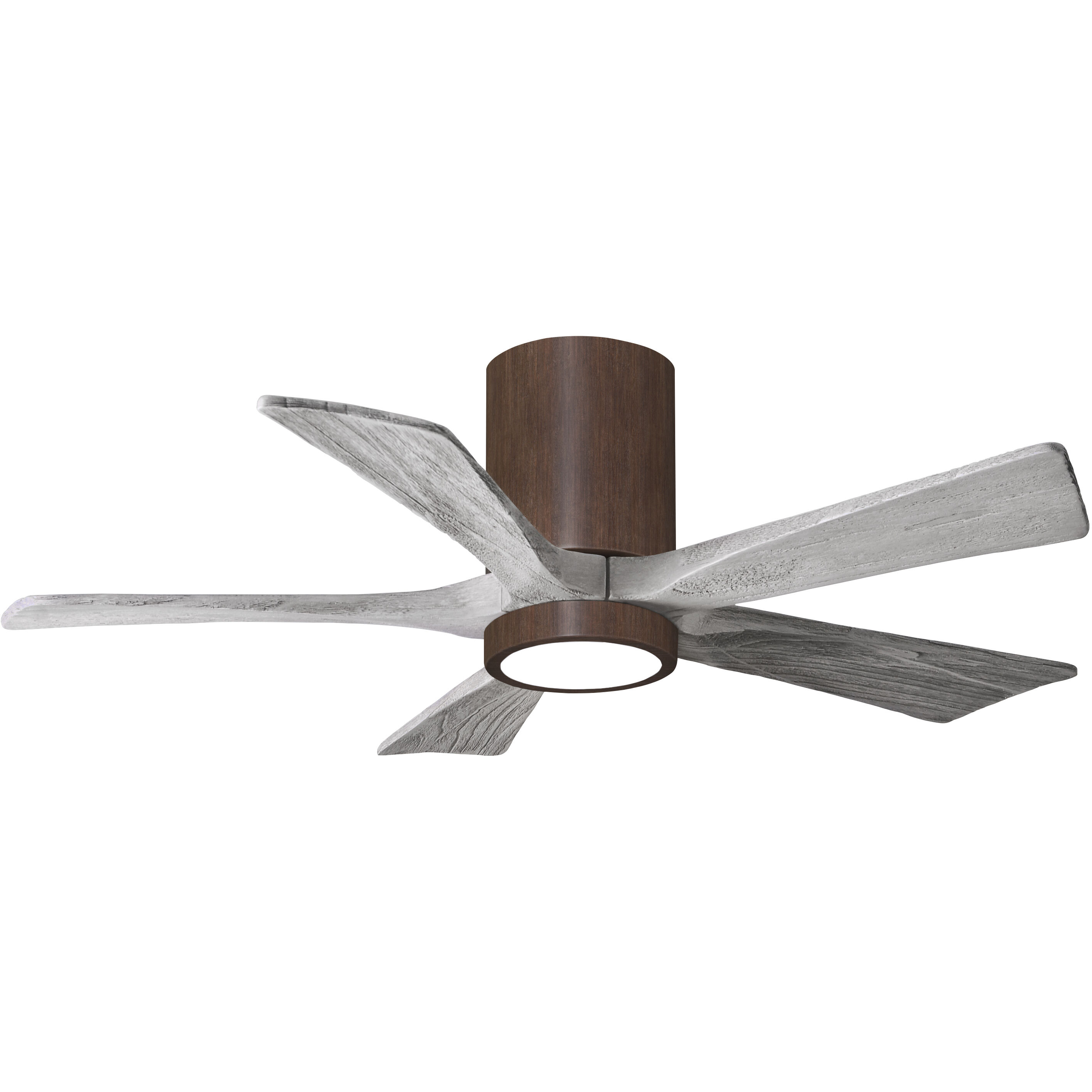 Atlas Irene-5HLK 42 inch Walnut Tone with Barn Wood Tone Blades Flush Mount Paddle Fan, Flush Mounted