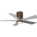 Atlas Irene-5HLK 42 inch Walnut Tone with Barn Wood Tone Blades Flush Mount Paddle Fan, Flush Mounted