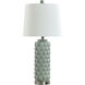 Edwin 29 inch 100.00 watt Cibali Blue and Silver Table Lamp Portable Light