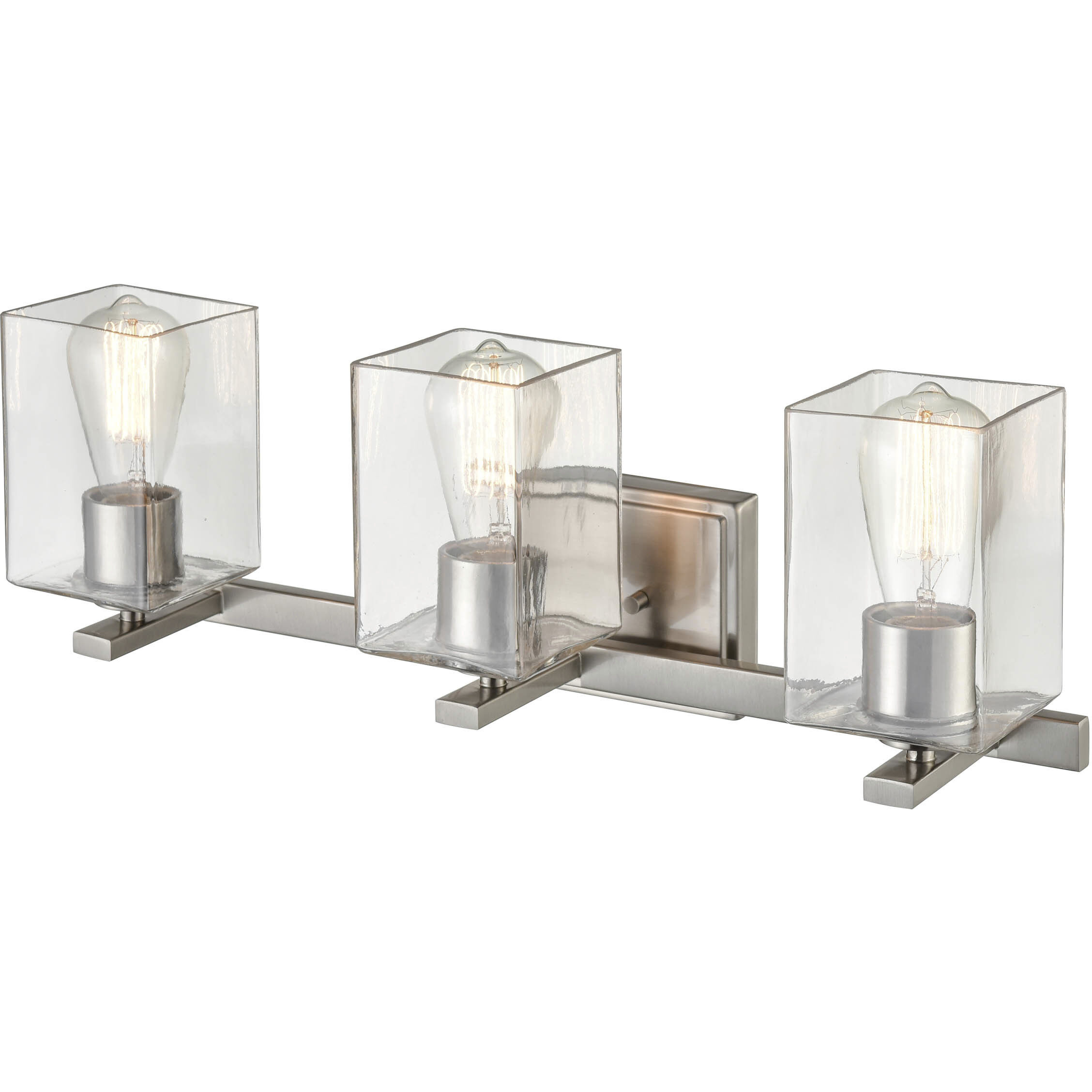 None 3 Light 23 inch Brushed Nickel Bathroom Vanity Light Wall Light