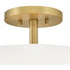 Halle 3 Light 14.5 inch Lacquered Brass Semi-flush Mount Ceiling Light