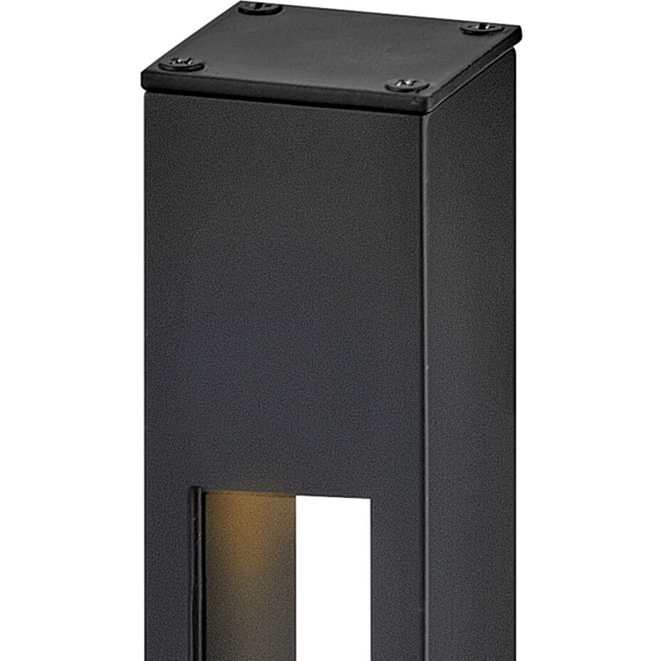Atlantis 12v 4.00 watt Satin Black Landscape Path Bollard, Square