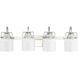 Fessler 4 Light 29.12 inch Brushed Nickel Bath Light Wall Light