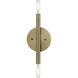 Copenhagen 2 Light 5 inch Antique Brass ADA ADA Wall Sconce Wall Light