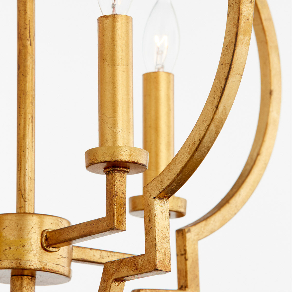 Dublin 4 Light 18 inch Gold Leaf Foyer Pendant Ceiling Light, Quorum Home