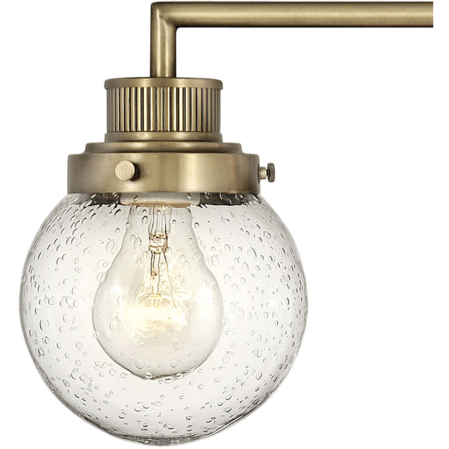 Poppy 3 Light 24.25 inch Heritage Brass Vanity Light Wall Light
