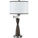 Hotel 30 inch 100 watt Brushed Steel and Espresso Table Lamp Portable Light