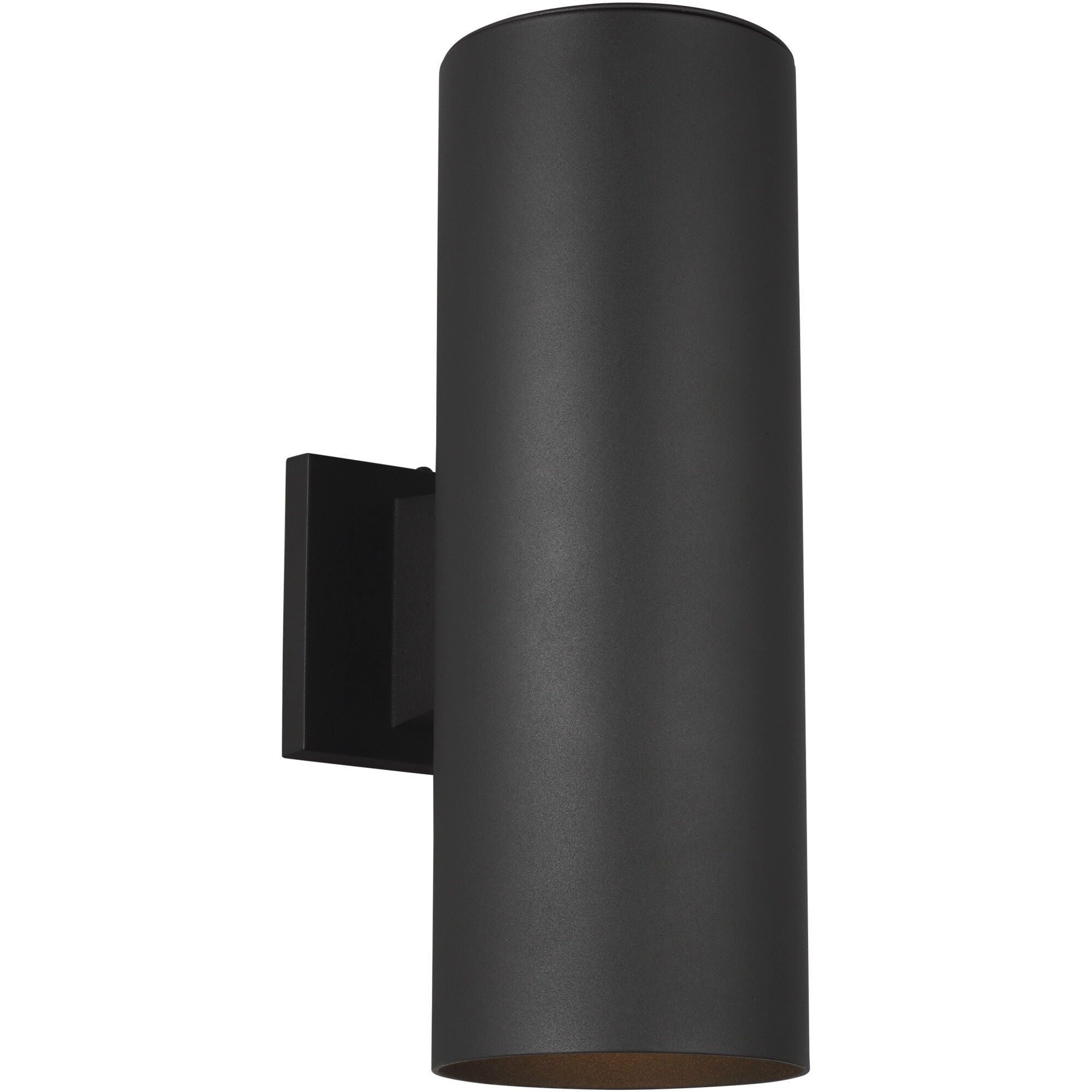 Outdoor Cylinders 2 Light 14.25 inch Black Outdoor Wall Lantern