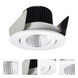 Iolite White with White Recessed Light in 3000K, 1000, Round Surface Gimbal