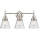 Caden LED 24.25 inch Satin Nickel Bath Vanity Light Wall Light in Seedy Glass