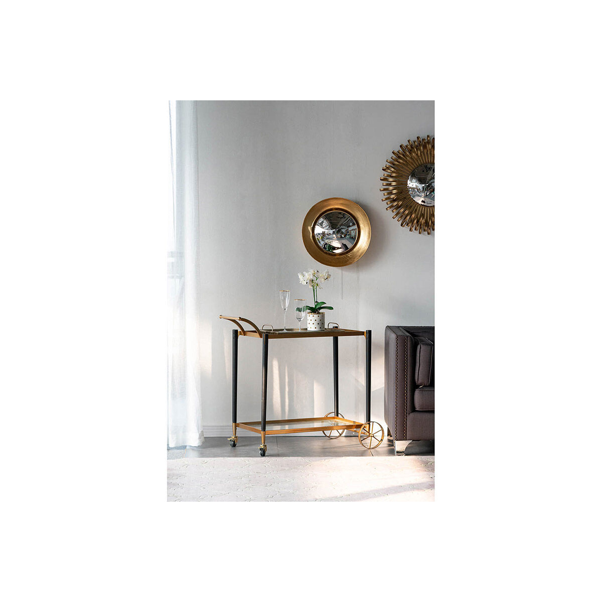 Classic Gold Bar Cart