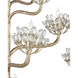 Agave Americana 22 Light 42 inch Contemporary Silver Leaf Chandelier Ceiling Light, Marjorie Skouras Collection