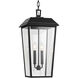 Mathus 2 Light 10.75 inch Black Textured Outdoor Hanging Pendant