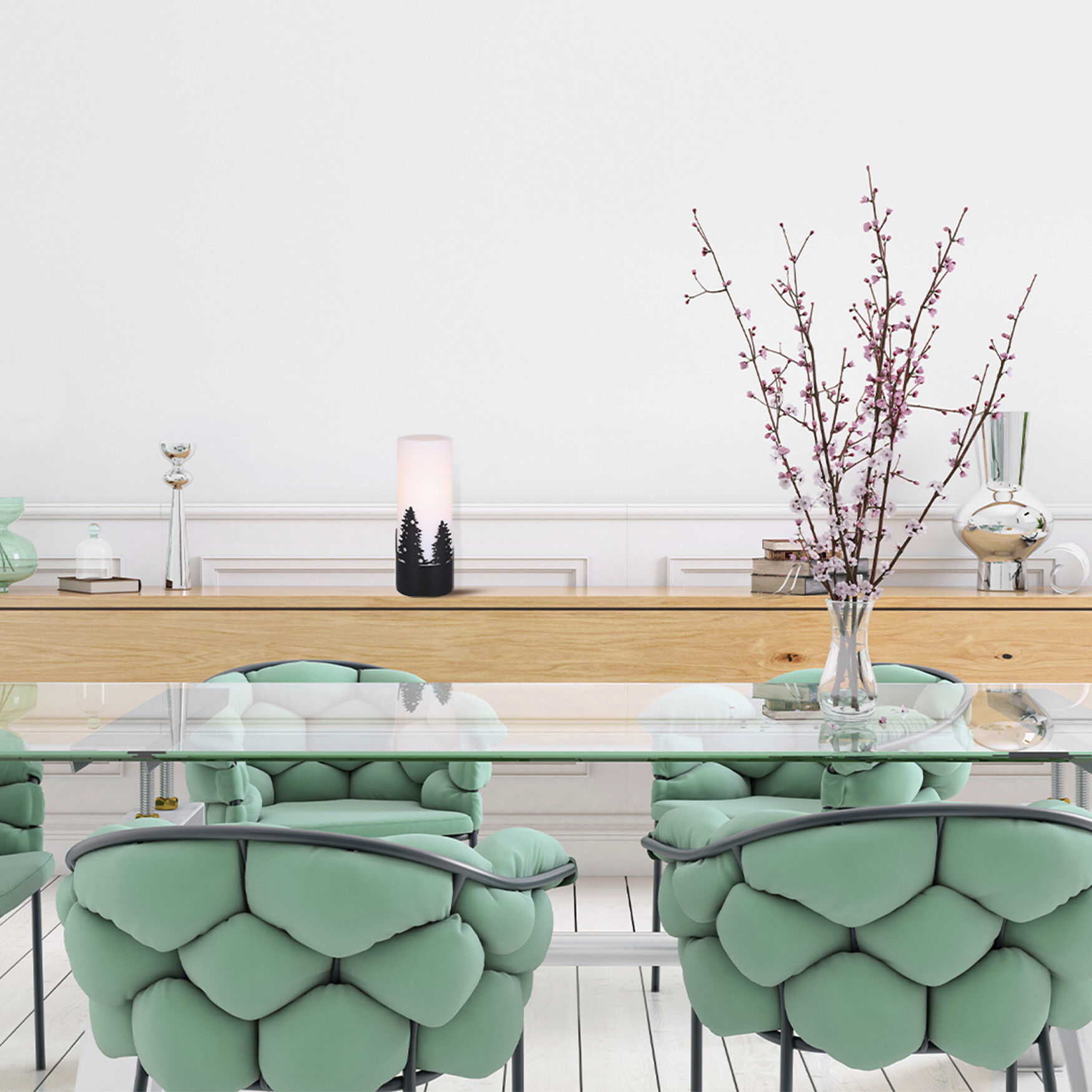 Silvia 12.75 inch 40.00 watt Matte Black Table Lamp Portable Light