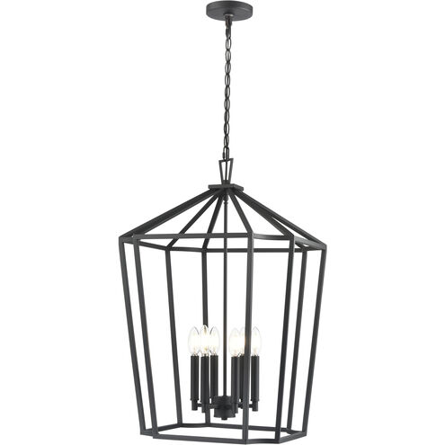 Hylena 6 Light 18.5 inch Textured Black Indoor Pendant Ceiling Light