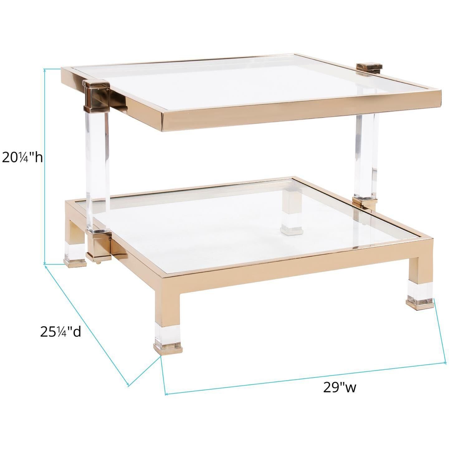 Goldwyn 29 X 20.25 inch Gold Side Table