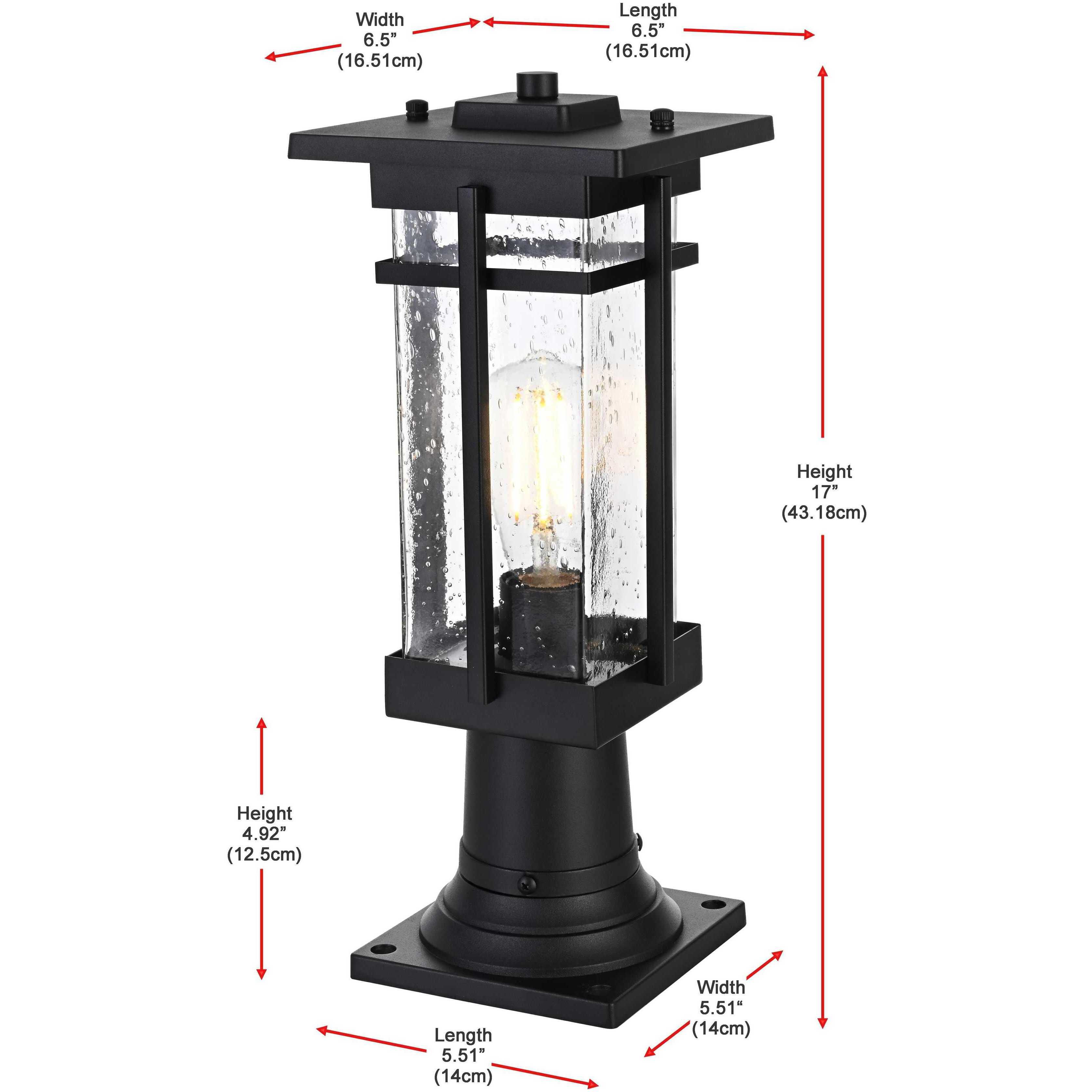 Livingston 1 Light 17 inch Black Outdoor Post Light