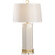 Shayla Copas 33 inch 100.00 watt White Glaze/Antique Gold Leaf/Clear Table Lamp Portable Light