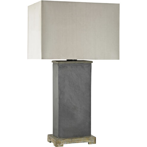 Elliot Bay 28 inch 100 watt Gray with Stone Outdoor Table Lamp in Incandescent