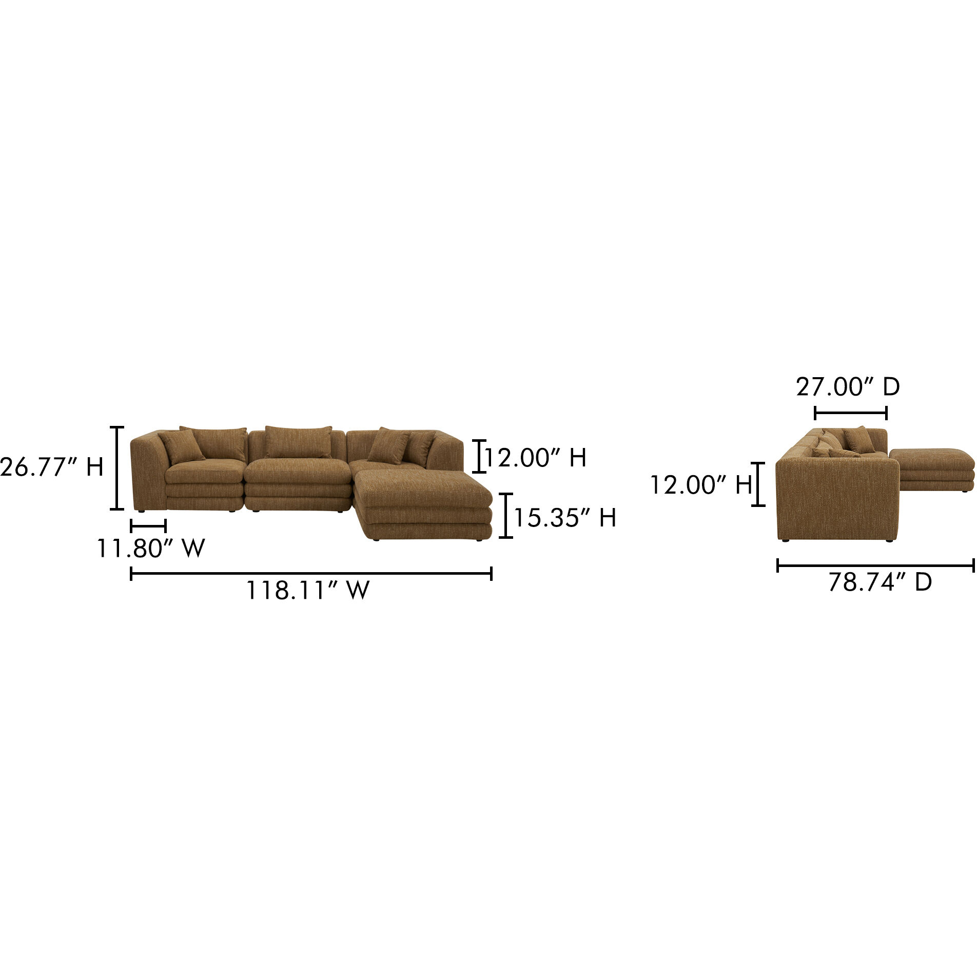 Lowtide Lounge Amber Glow Modular Sectional