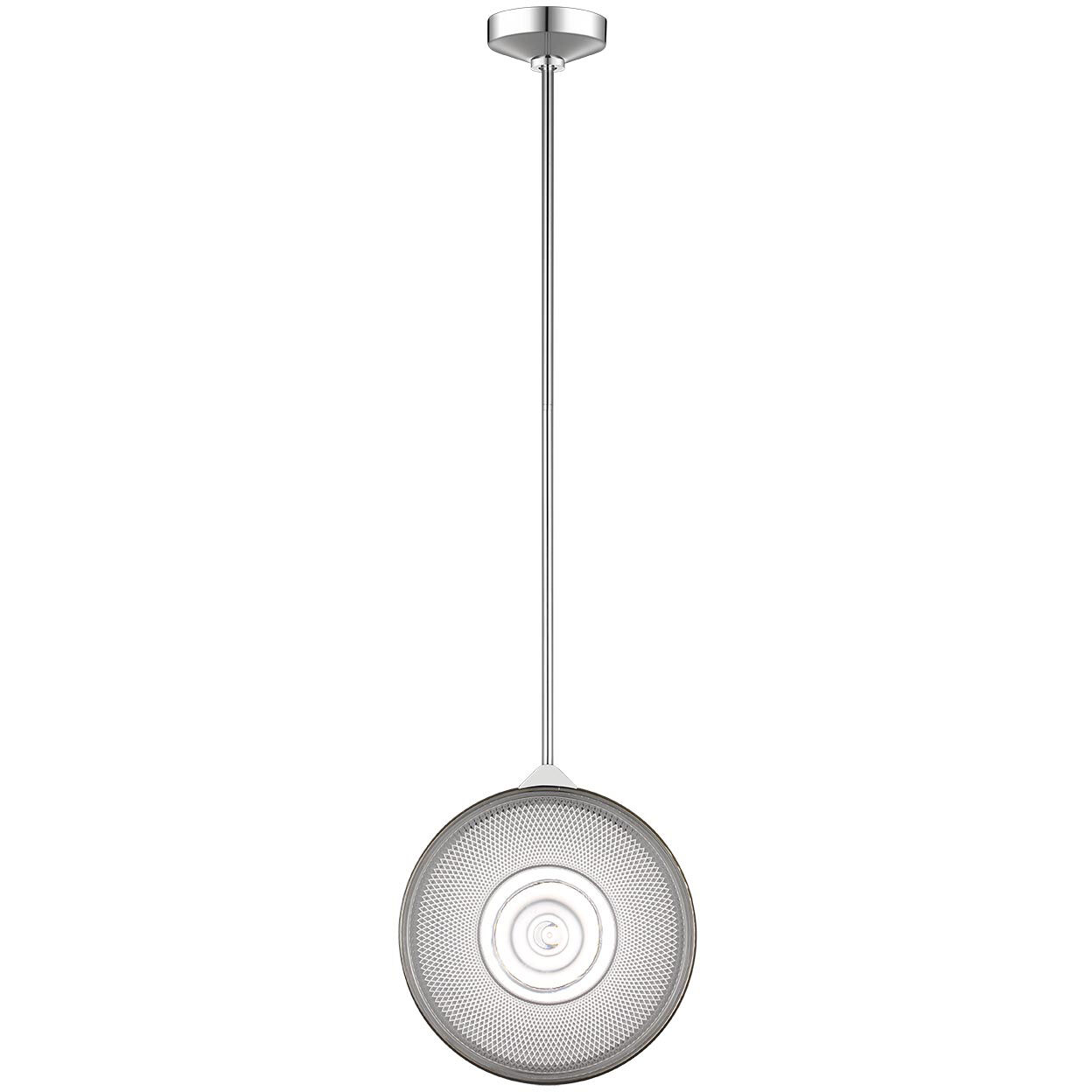 Waterford Copper Coast LED 15 inch Polished Nickel Karo and Olive Cut Pendant Ceiling Light