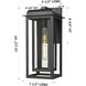 Mansfield 1 Light 16.5 inch Matte Black Outdoor Sconce in Clear Glass