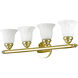 Neptune 4 Light 24 inch Polished Brass Bath Vanity Wall Light