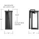 Hunt LED 36 inch Black Outdoor Wall Lantern