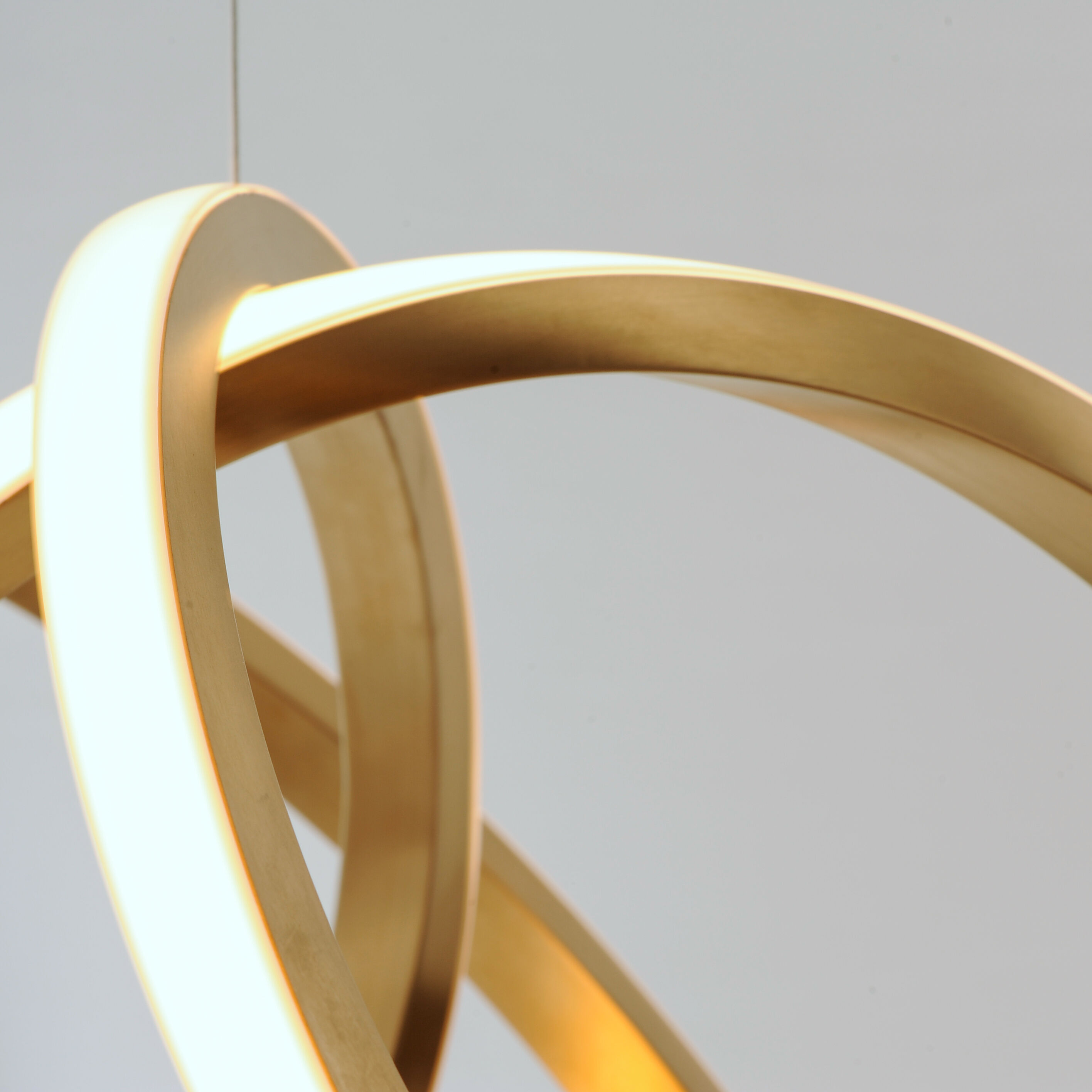 Signature LED 15.75 inch Brushed Champagne Single Pendant Ceiling Light