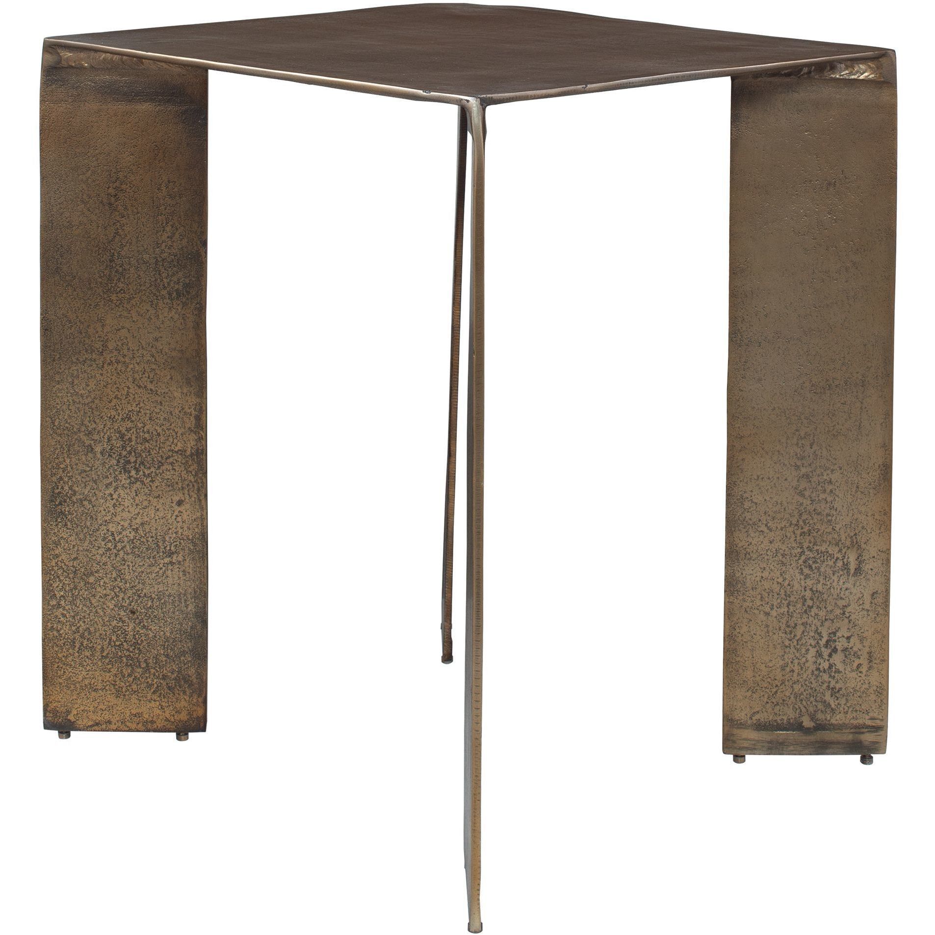 Reade 22 X 18 inch Antique Brass Outdoor Accent Table